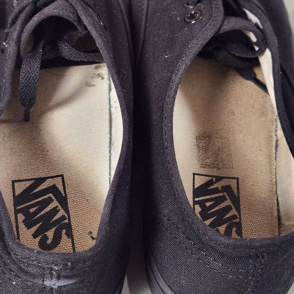 Vans Authentic Black Canvas Skate Shoes Men’s 8.5 Women’s 10 Classic - Picture 7 of 11